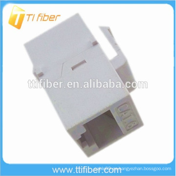 Blanco Color Cat6 En Línea Conector 8p8c RJ45 Conector